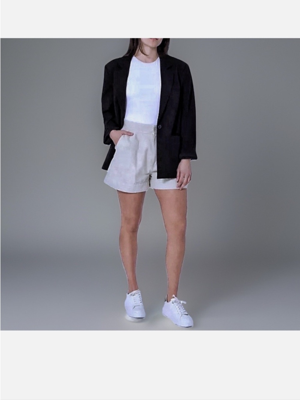 JOIE Shorts Womens X-Small Ivory Rainy Day Linen Blend High Rise Pleated Pockets - Picture 2 of 13